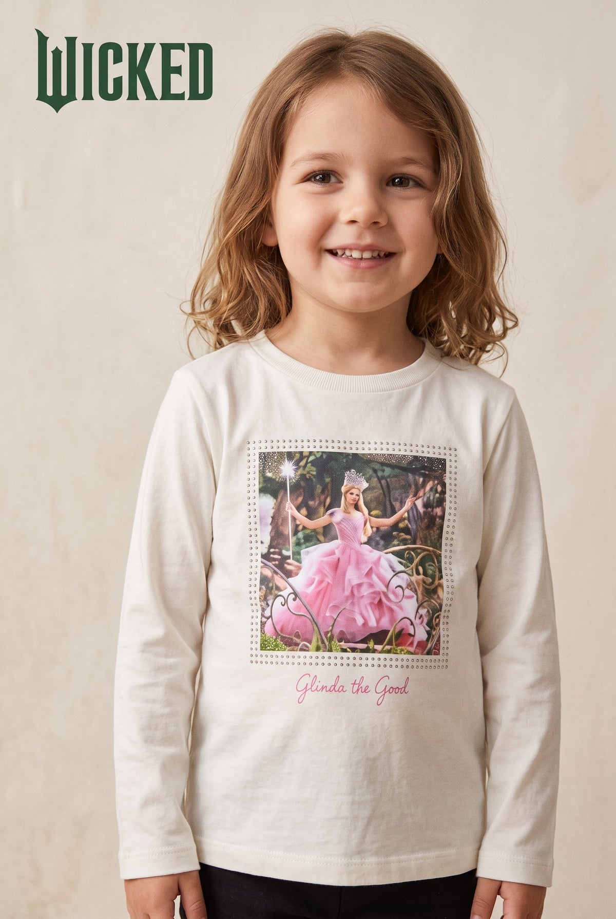 Girls Wicked "Glinda the Good" Graphic Long-Sleeve T-Shirt (BG-000891)