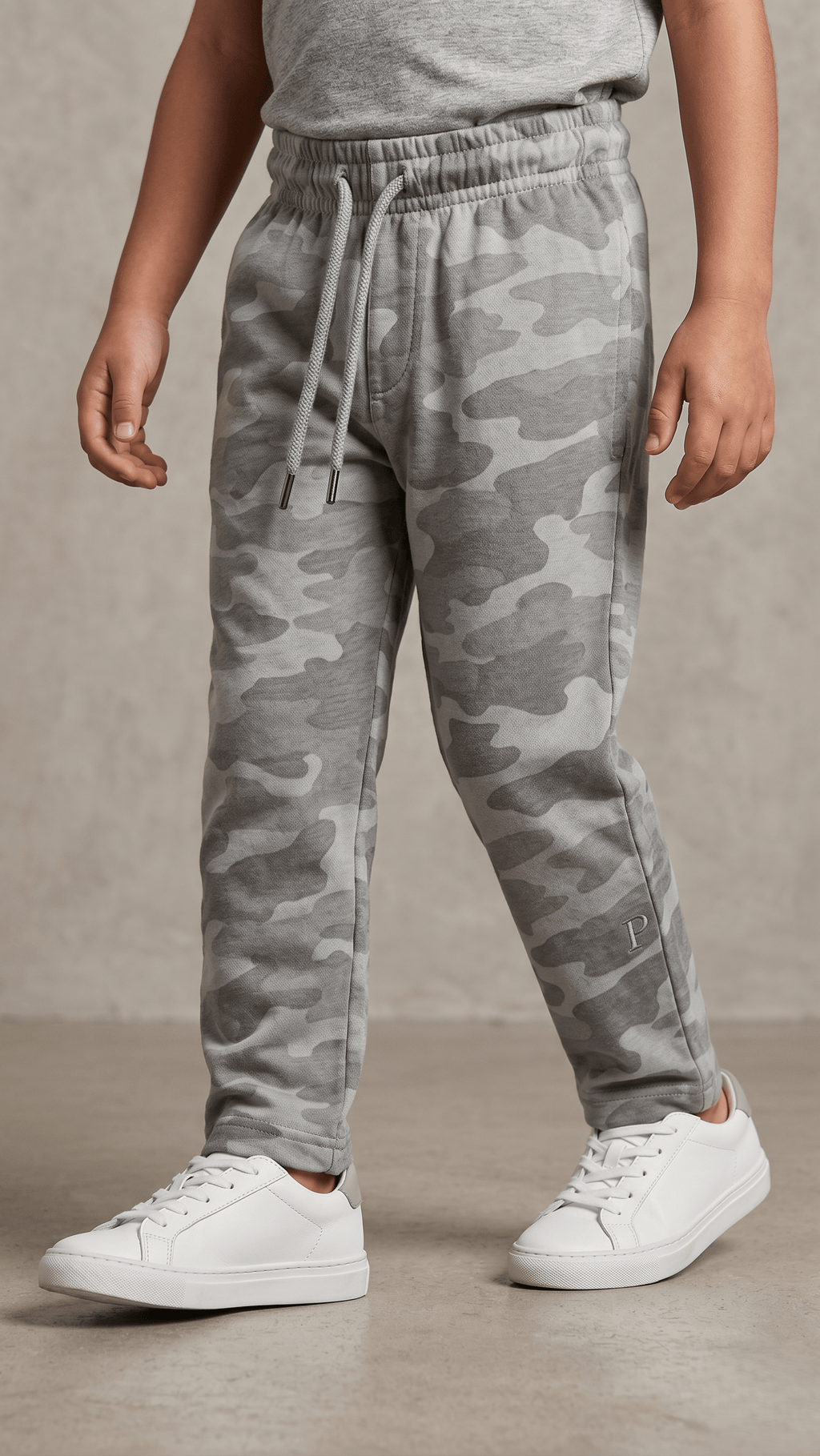 Green Camo Print Fleece Jogger Pants (BG-000621)