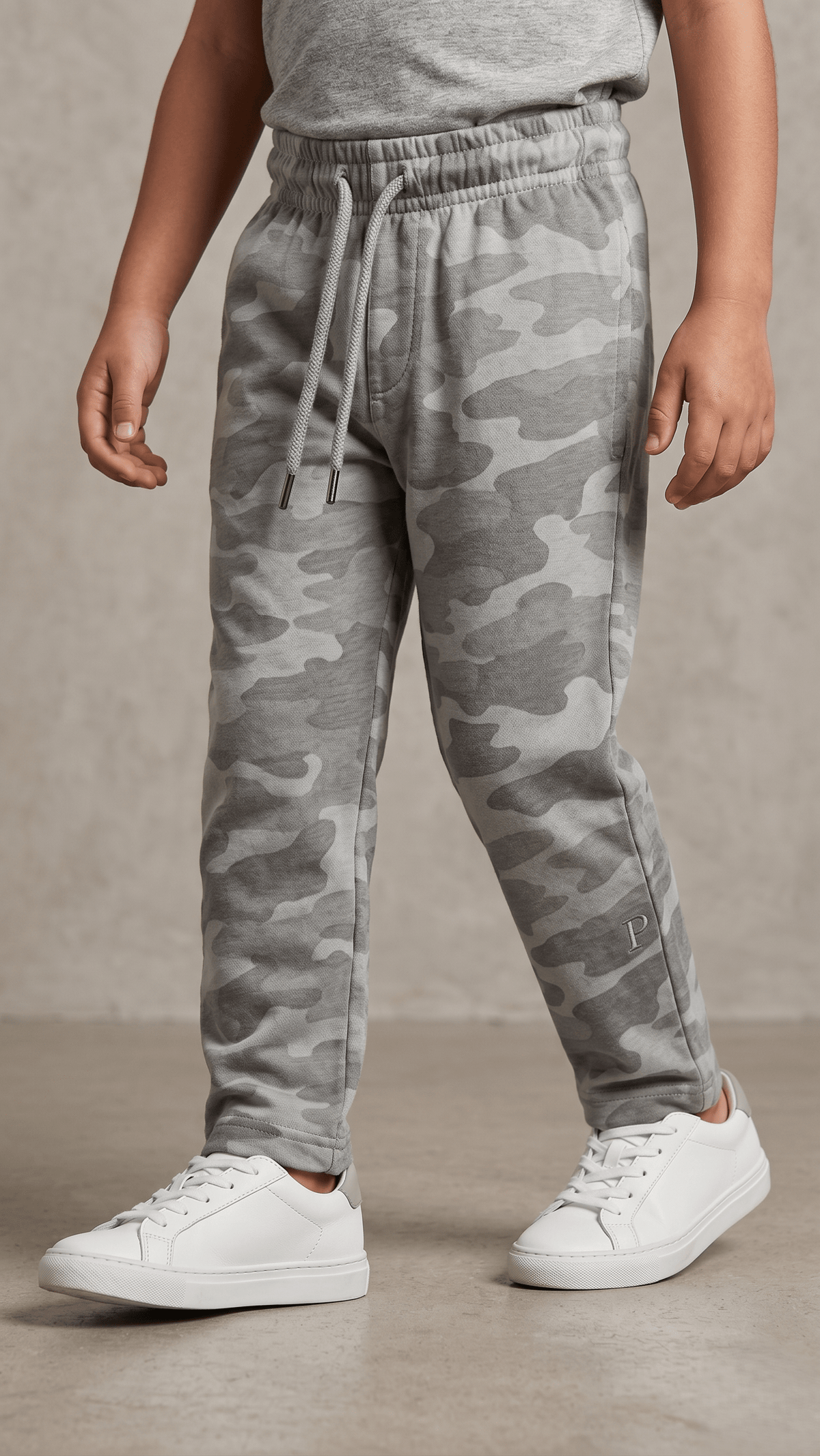 Green Camo Print Fleece Jogger Pants (BG-000621)