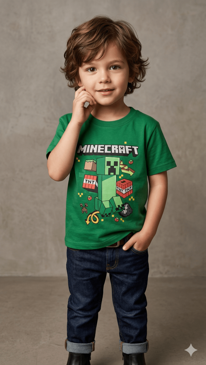 green minecraft tnt BG-000448 - boy tshirt