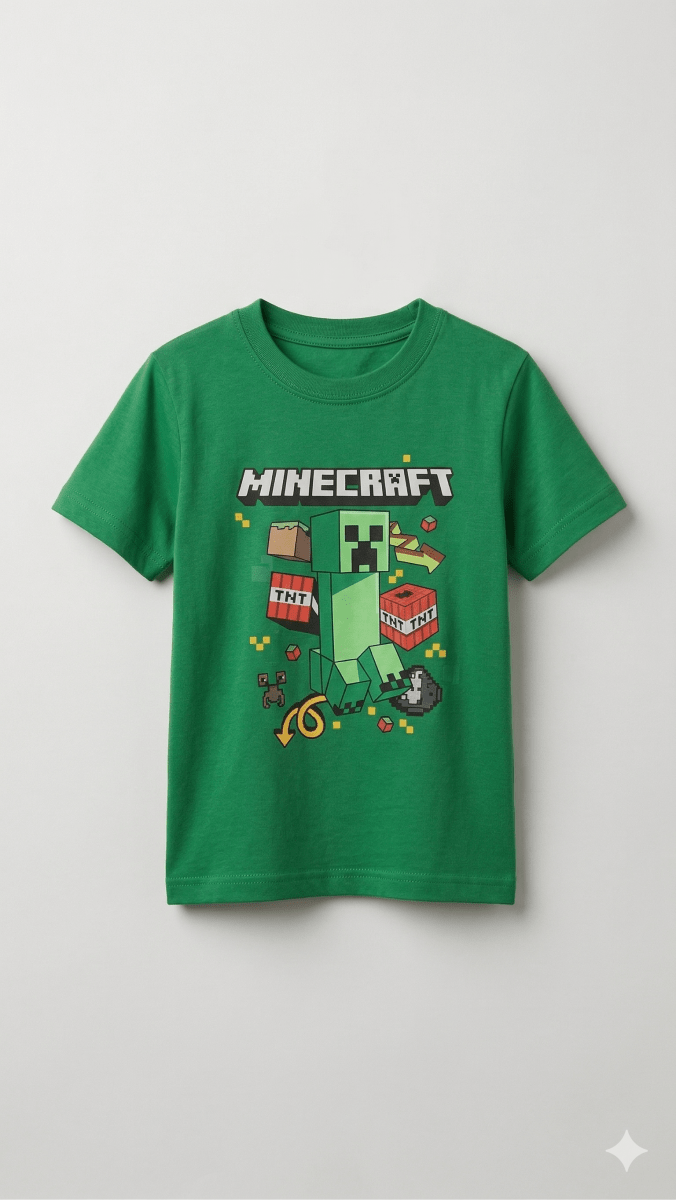 green minecraft tnt BG-000448 - boy tshirt