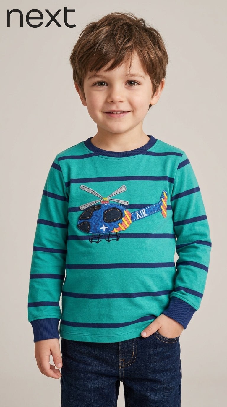 Green/orange transport mini snuggle shirt (BG-000116)