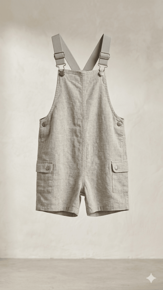 grey Romper BG-000479 - dungaree
