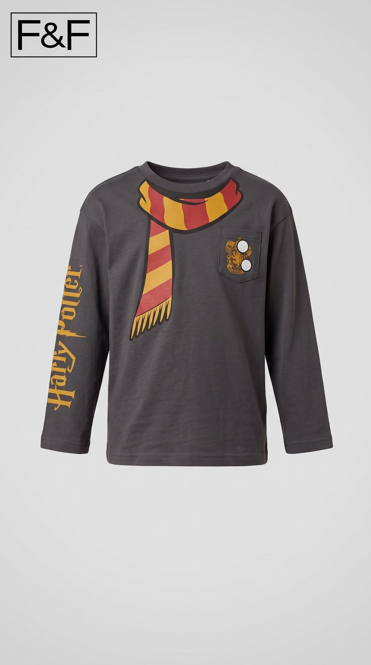 Harry poter long sleeved t-shirt with printed scarf and small pocket (BG-000121)