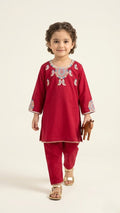 Heritage Maroon – Premium Festive 2 Piece Kids Wear (BG-000693) - 2 piece suit