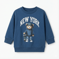 Kids All-Over Print Sweatshirt - Skating Teddy Bears Graphic (BG-000039)