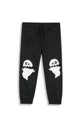 Kids' Charcoal Grey Joggers with Interactive Ghost Knee Graphic (BG-000020)