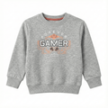Kids Grey Marl Sweatshirt - "Forever Gamer" Controller Graphic (BG-000070)