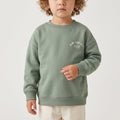 Kids Minimalist NYC Sweatshirt - Sage Green "New York City U.S.A (BG-000064)