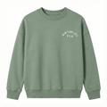 Kids Minimalist NYC Sweatshirt - Sage Green "New York City U.S.A (BG-000064)