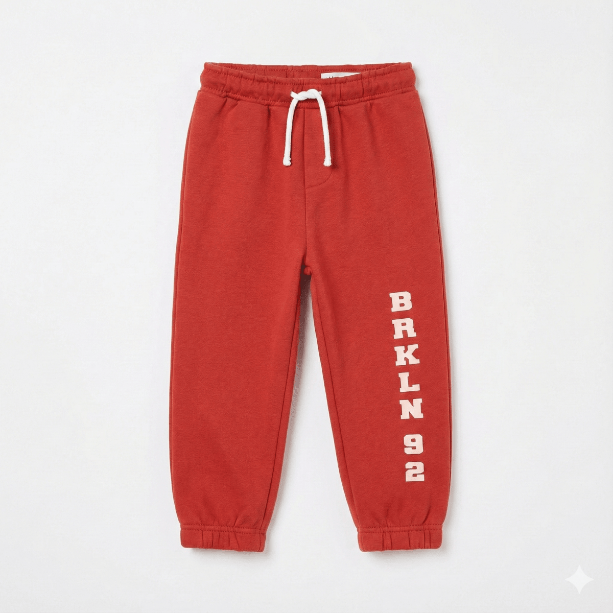 Kids' Rust Orange Joggers with Brooklyn 92 Varsity Print (BG-000026)