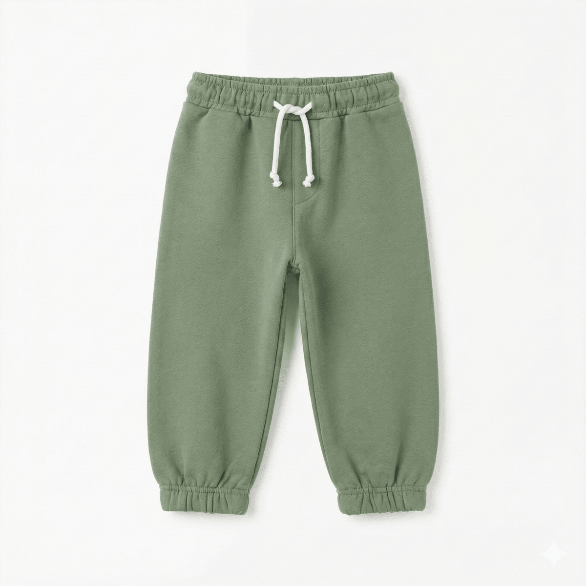 Kids' Soft Cotton Fleece Joggers - Sage Green (BG-000029)