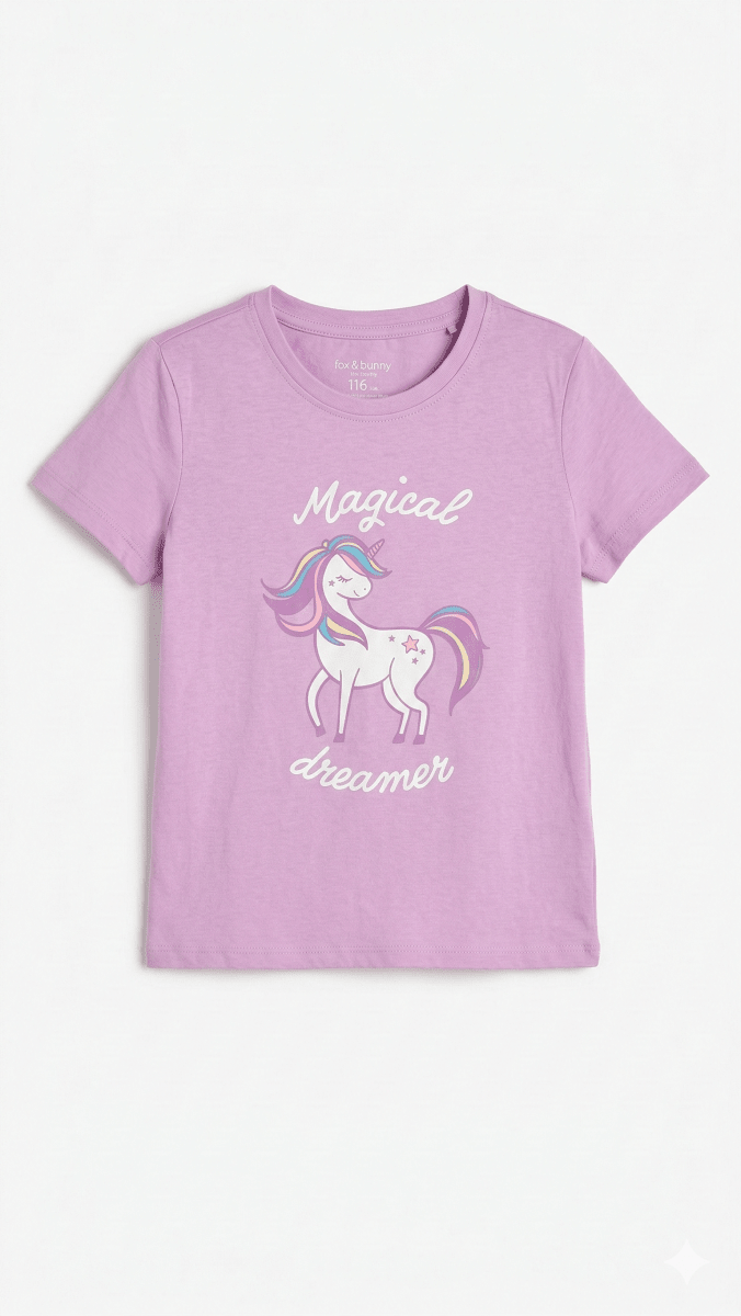 Kidsville Girls Unicorn Graphic Printed Shirt (BG-000405) - blouse