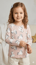 Light Pink Long Sleeved Shirt with Unicons Print (BG-000147)
