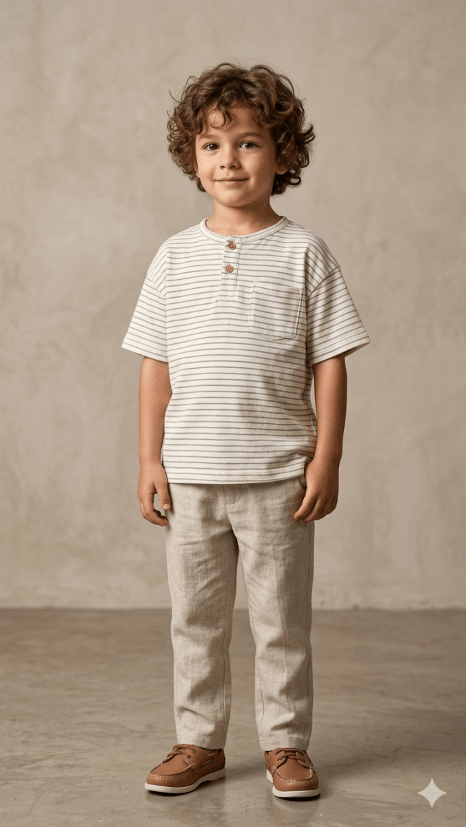 LINING T-SHIRT WITH POCKET (BG-000596) - boy tshirt