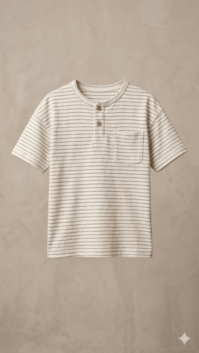 LINING T-SHIRT WITH POCKET (BG-000596) - boy tshirt