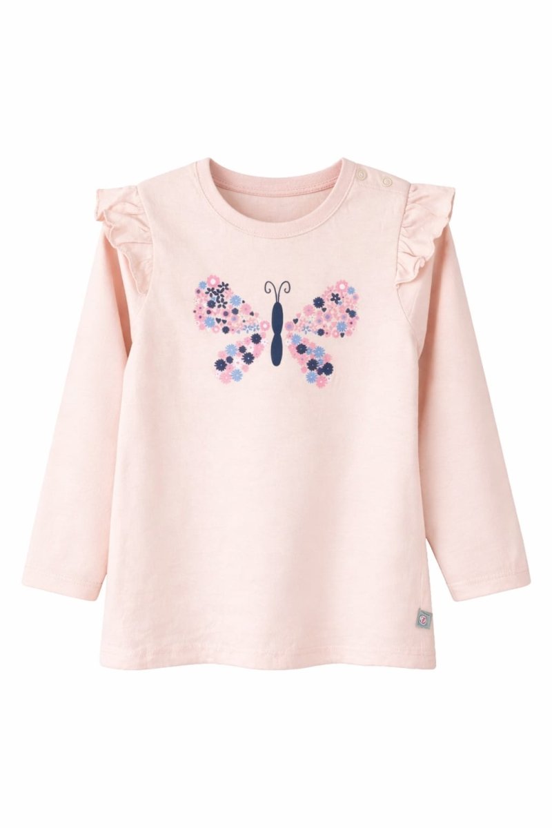 Long Sleeve Shirt with Butterfly Graphic (BG-000178) - blouse