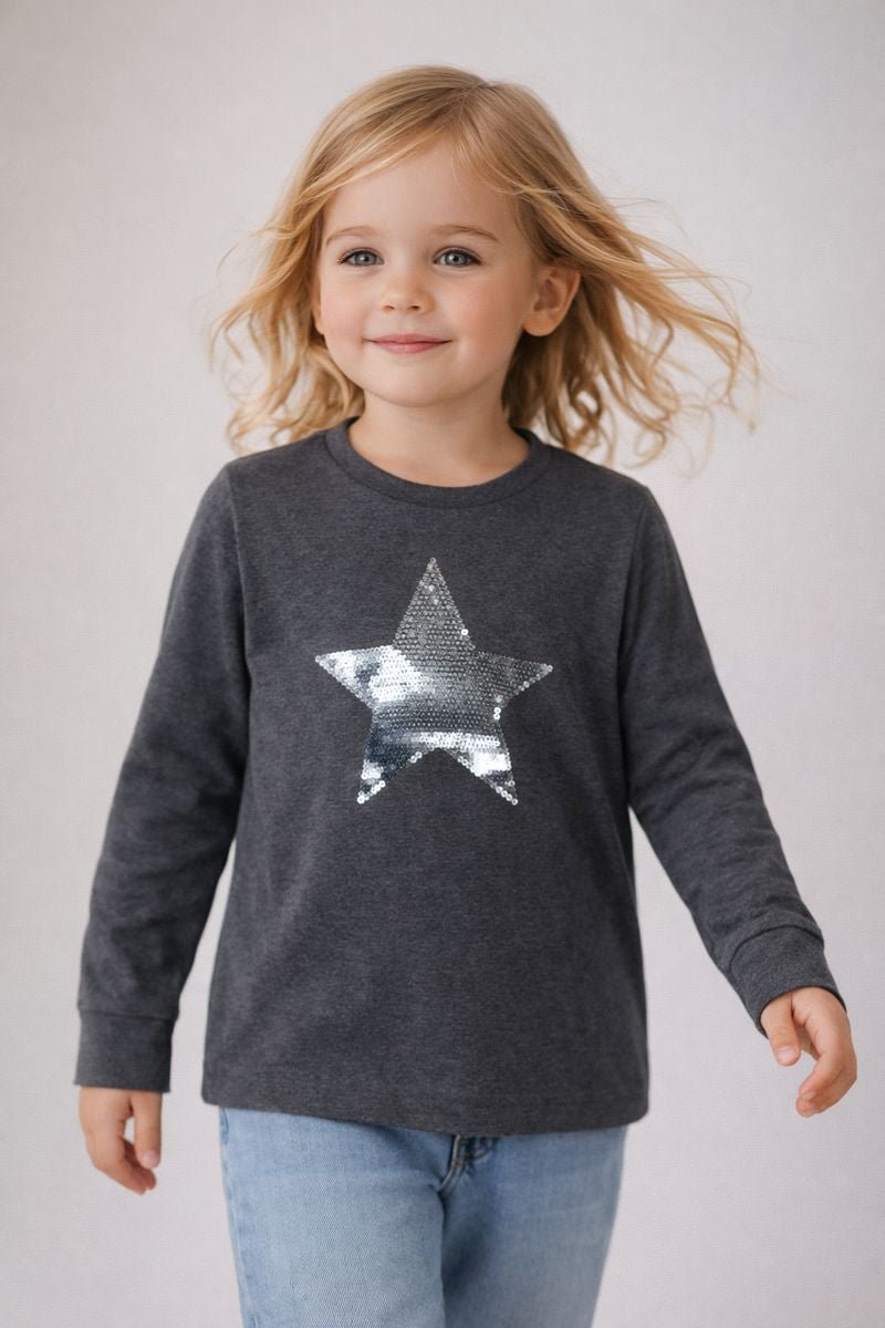 Long Sleeve Shirt with Large Sequined Star (BG-000163)