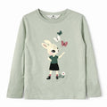 Long Sleeve Shirt with Rabbit & Butterfly Graphic (BG-000166)