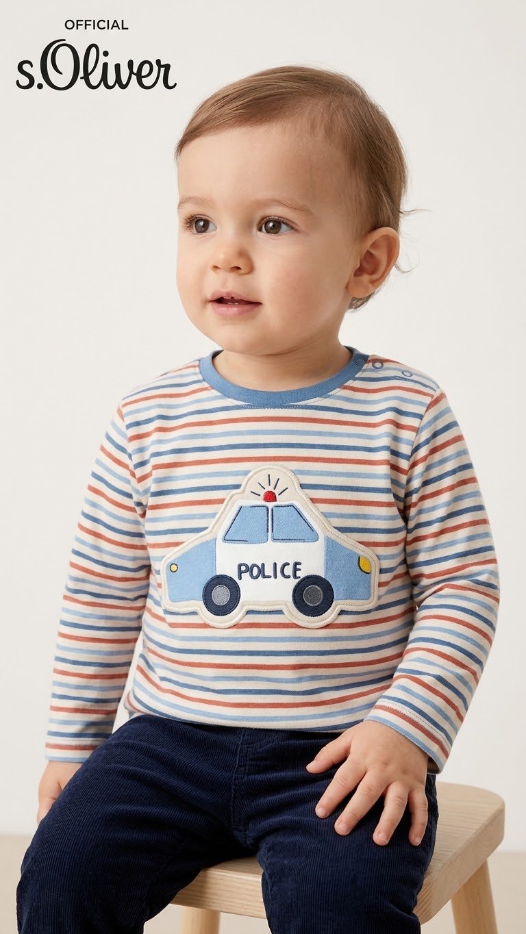 Long sleeved shirt with padded police car (BG-000117)