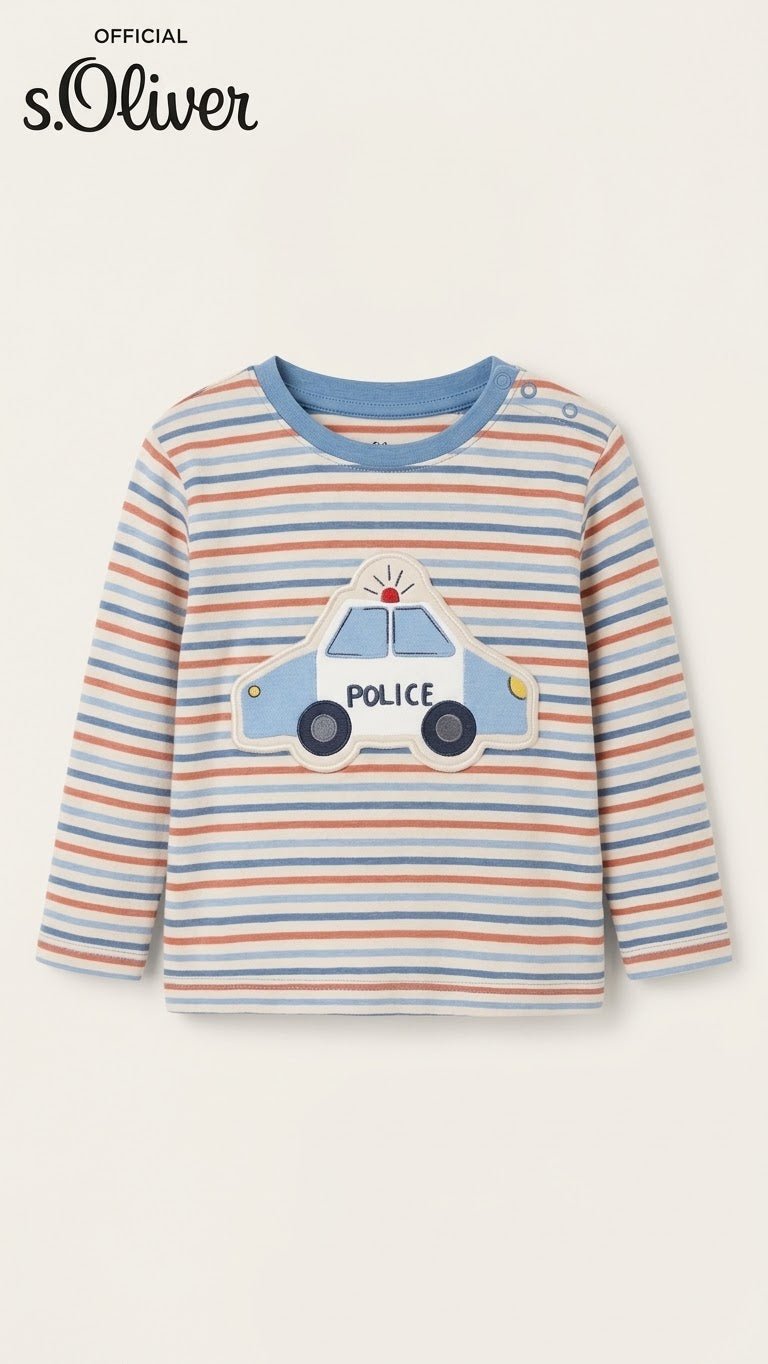 Long sleeved shirt with padded police car (BG-000117)
