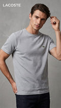 Men’s Luxury Casual Half Sleeve T-Shirt by Lacoste – Gray (BG-000628)