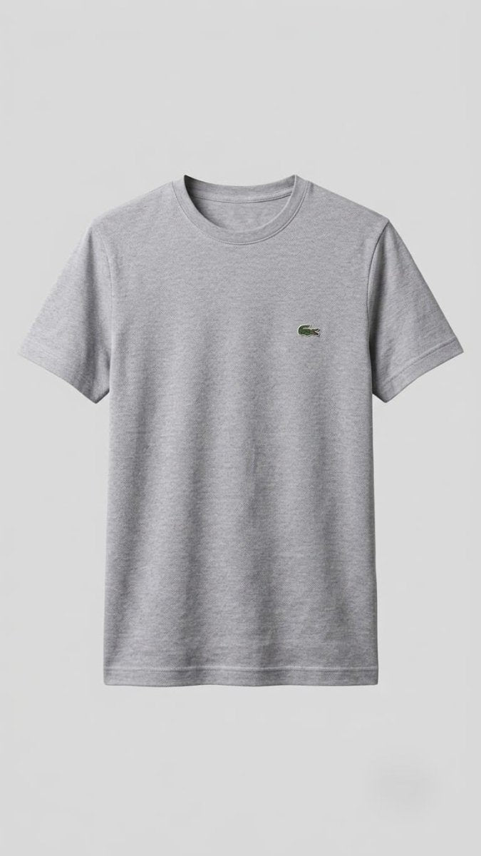 Men’s Luxury Casual Half Sleeve T-Shirt by Lacoste – Gray (BG-000628)