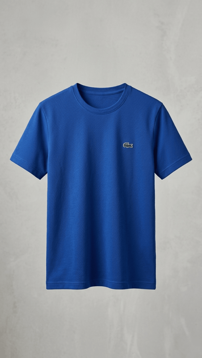 Men’s Luxury Casual Half Sleeve T-Shirt by Lacoste – Royal Blue (BG-000629) - men shirts