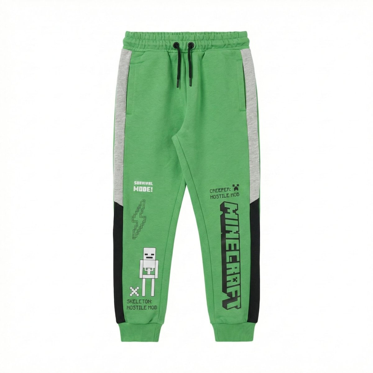 Minecraft Fleece Trouser in Green & Black (BG-000187)