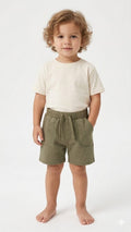 Mingo Sage Green Childerns Shorts (BG-000427) - nikkers