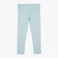 Mint Green Legging with White Daisy Floral Print (BG-000221)
