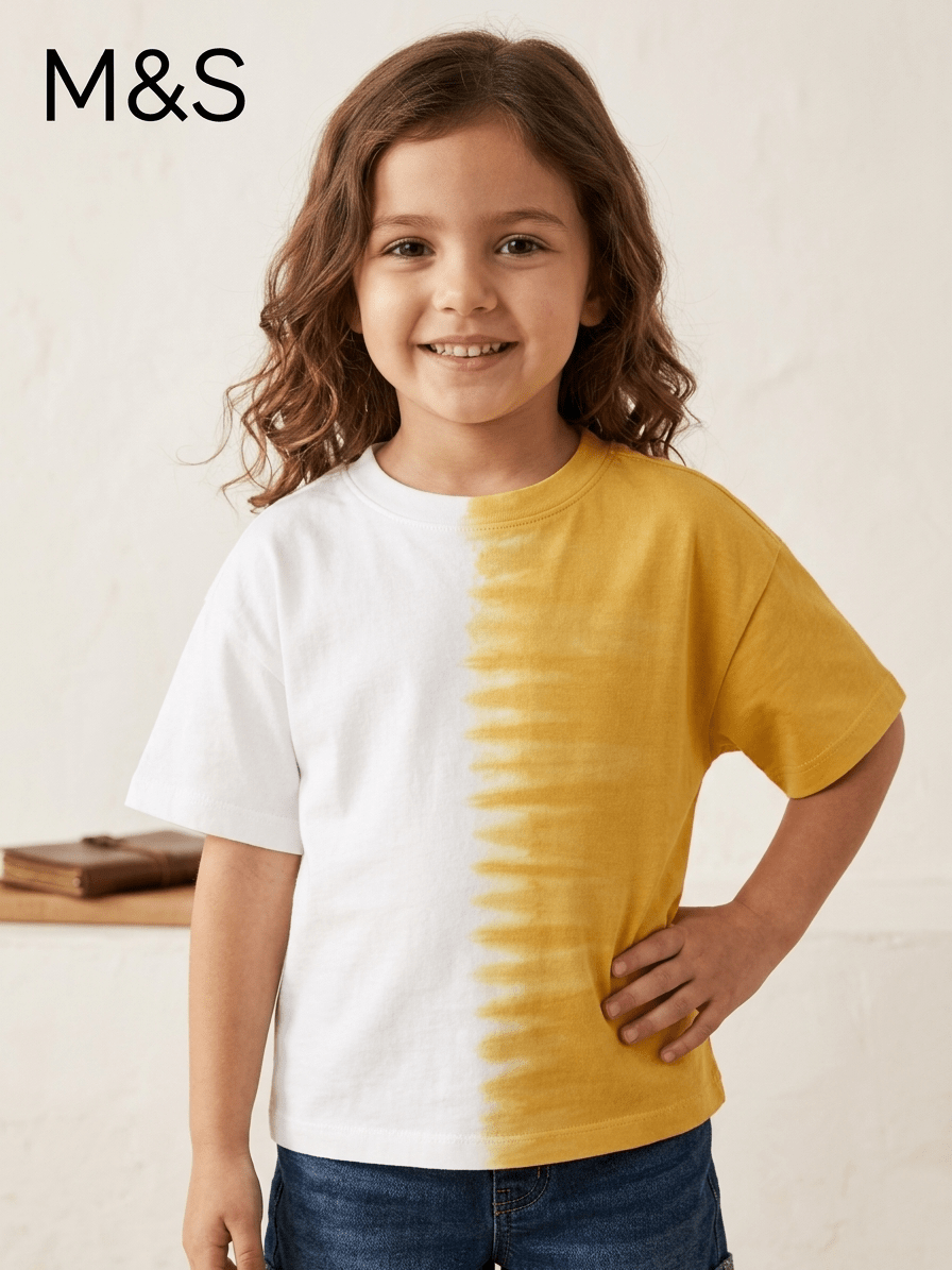 M&S SHIRT YELLOW AND WHITE GRADIENT (BG-000762) - blouse
