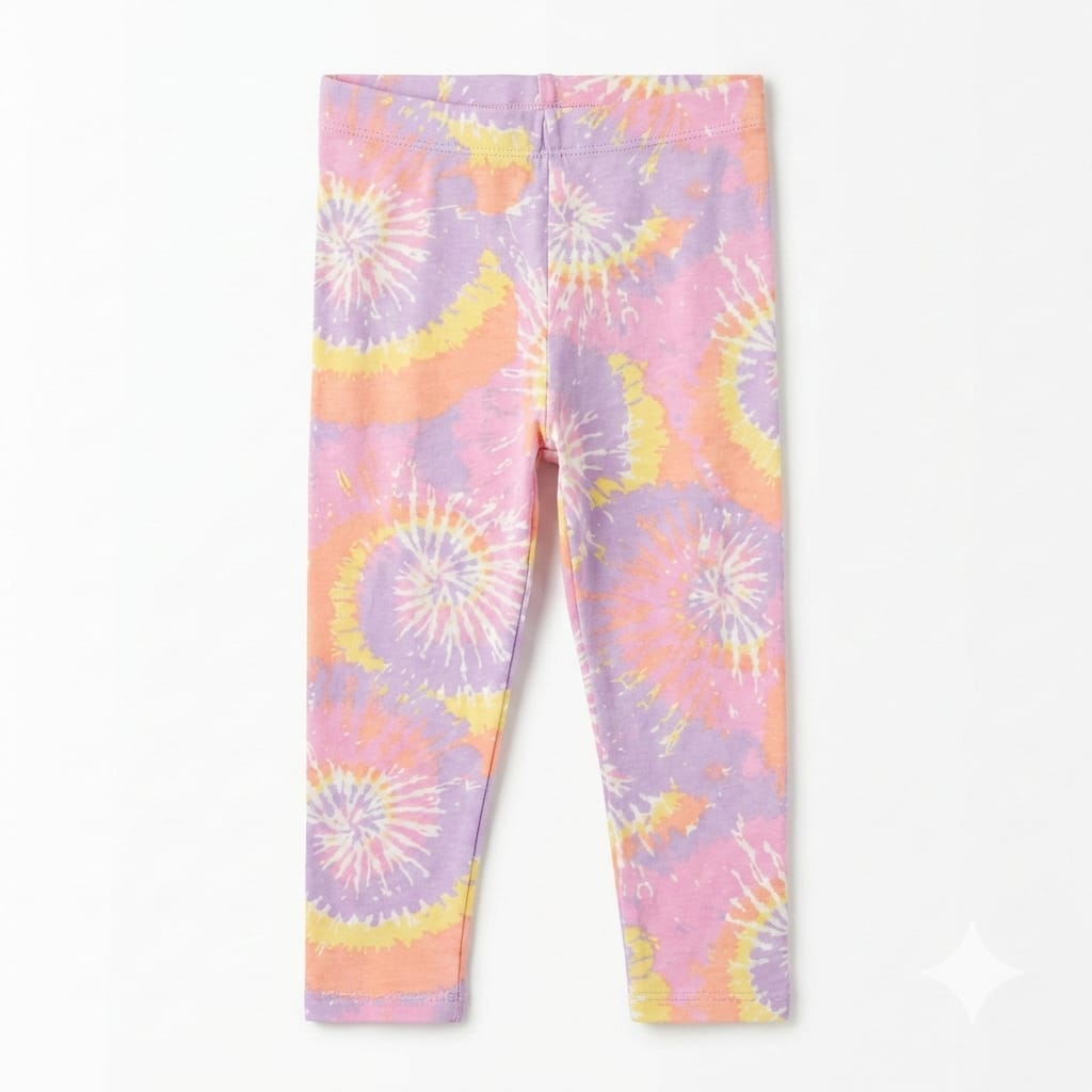 Multi-Coloured Pattern legging (BG-000207) - girl tights