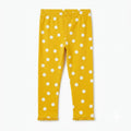 Mustard Yellow Legging with White Polka Dots (BG-000206) - girl tights