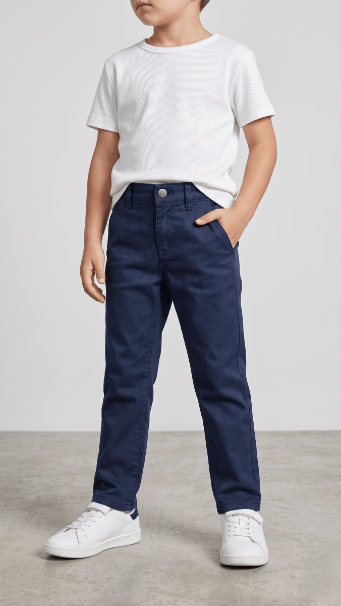 Navy Blue Chino Pants (BG-000361) - boys pants