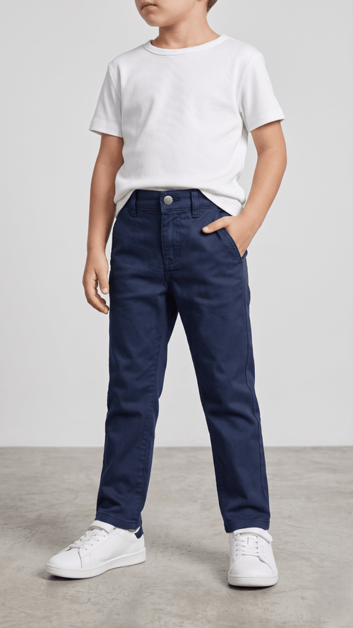 Navy Blue Chino Pants (BG-000361) - boys pants