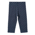 Navy Blue Legging with White Polka Dot Pattern (BG-000201) - girl tights