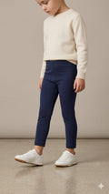 Navy Blue Leggings (BG-000609) - girl tights