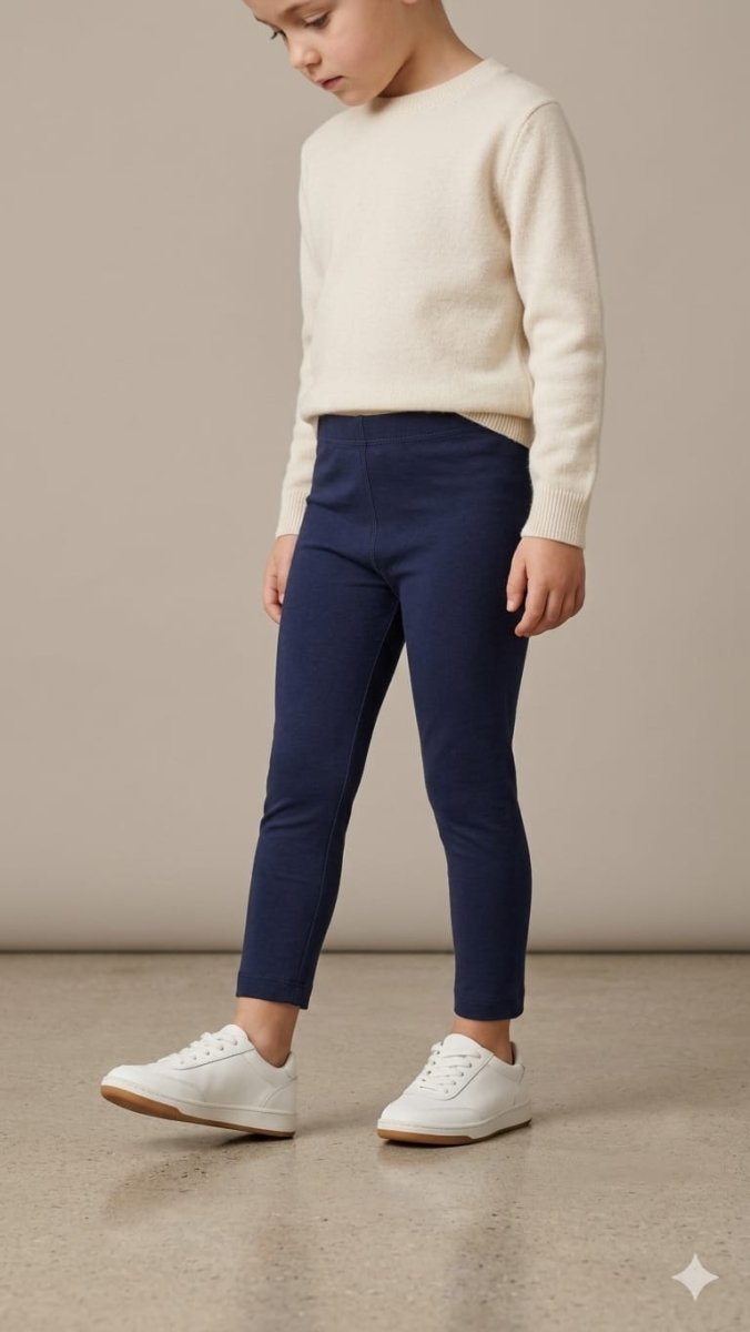 Navy Blue Leggings (BG-000609) - girl tights