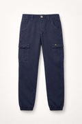 Navy Blue Long Cargo Pant (BG-000369) - boys pants