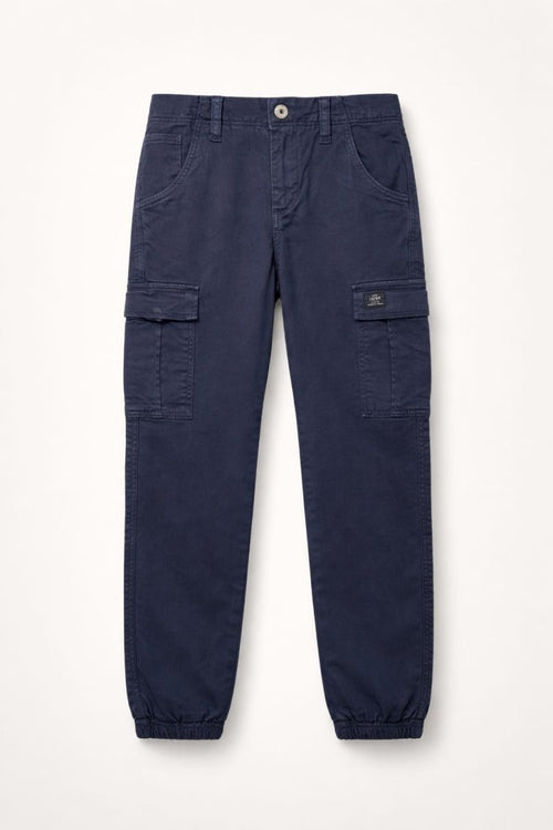 Navy Blue Long Cargo Pant (BG-000369) - boys pants