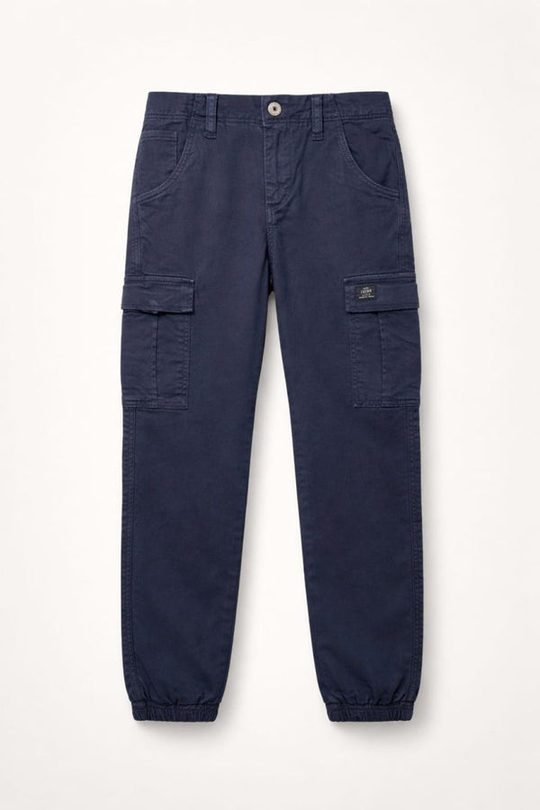 Navy Blue Long Cargo Pant (BG-000369) - boys pants