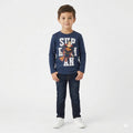 Navy blue Shirt with Superman Graphic (BG-000309) - boy tshirt