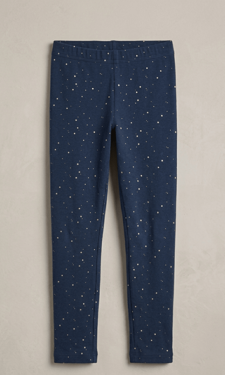NAVY BLUE TIGHTS WITH WHITE DOTS (BG-000786) - girl tights