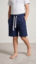 Navy Blue & White Side Stripe Shorts Boys (BG-000685)