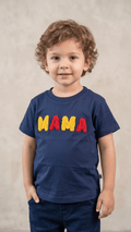 Navy "MAMA" Chenille Letter Boys' Tee (BG-000650) - boy tshirt