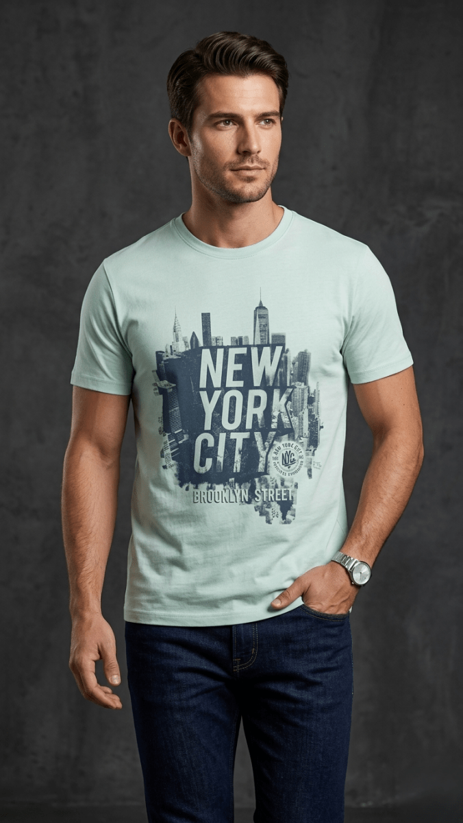 New York City" Brooklyn Street Art Tee (BG-000664) - men shirts