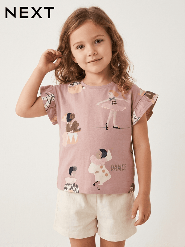 NEXT PINK BLOUSE WITH DANCING CHARACTERS (BG-000761) - blouse