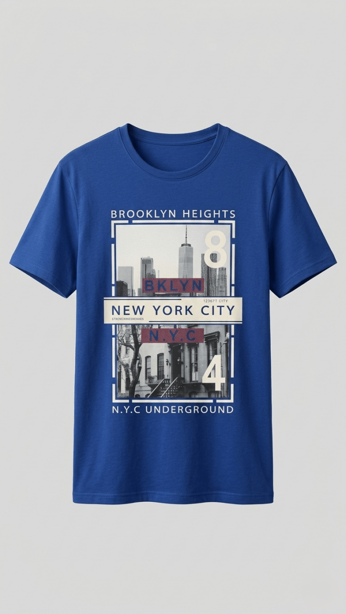 NYC Underground" Brooklyn Heights Heritage Tee (BG-000654) - men shirts