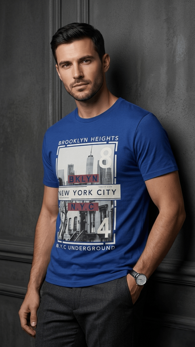 NYC Underground" Brooklyn Heights Heritage Tee (BG-000654) - men shirts